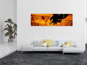 Obraz sylwetki drapieżnika (170x50 cm)