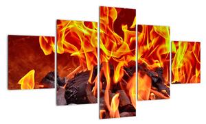 Obraz płonących węgli (125x70 cm)