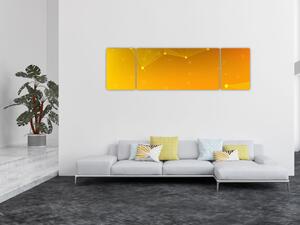 Abstrakcyjny żółty obraz (170x50 cm)
