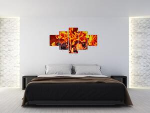 Obraz płonących węgli (125x70 cm)