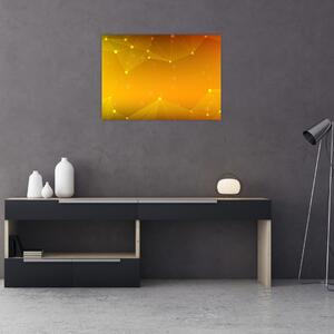 Abstrakcyjny żółty obraz (70x50 cm)