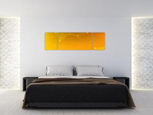 Abstrakcyjny żółty obraz (170x50 cm)