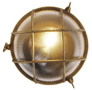 Lampa ścienna i sufitowa złota/mosiężna okrągła IP44 - Noutica