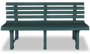 Ławka ogrodowa, 145,5 cm, plastik, zielona