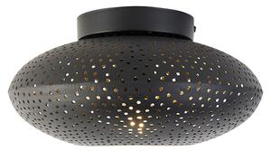 Orientalna lampa sufitowa czarna ze złotem 25 cm - Radiance