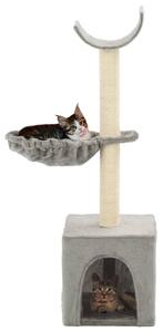 Drapak dla kota z sizalowymi słupkami, 105 cm, szary