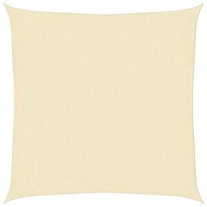 Żagiel przeciwsłoneczny, 160 g/m², kremowy, 3x3 m, hdpe