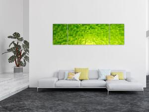Obraz żółto-zielonych kostek (170x50 cm)