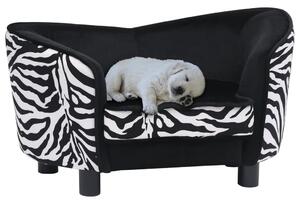 Sofa dla psa, czarna, 68x38x38 cm, pluszowa