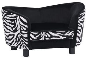 Sofa dla psa, czarna, 68x38x38 cm, pluszowa