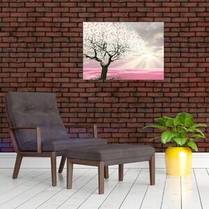 Obraz różowego drzewa (70x50 cm)
