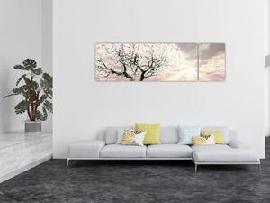 Obraz różowego drzewa (170x50 cm)
