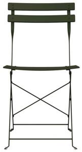 Składane krzesło ogrodowe 2 szt. zielony 42 x 46 x 82 cm metal