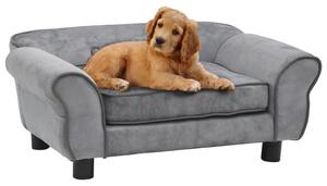 Sofa dla psa, szara, 72x45x30 cm, pluszowa