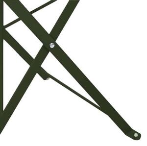 Składane krzesło ogrodowe 2 szt. zielony 42 x 46 x 82 cm metal