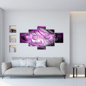 Obraz pięknej fioletowej abstrakcji (125x70 cm)
