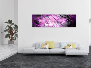 Obraz pięknej fioletowej abstrakcji (170x50 cm)