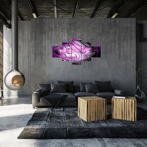 Obraz pięknej fioletowej abstrakcji (125x70 cm)