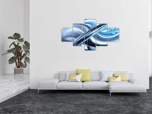 Obraz niebieskiej abstrakcji (125x70 cm)