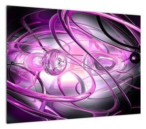 Obraz pięknej fioletowej abstrakcji (70x50 cm)