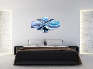 Obraz niebieskiej abstrakcji (125x70 cm)
