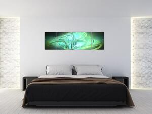 Obraz zielonej abstrakcji (170x50 cm)