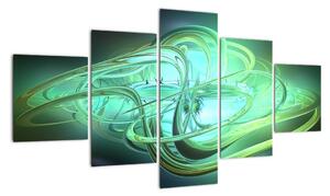 Obraz zielonej abstrakcji (125x70 cm)