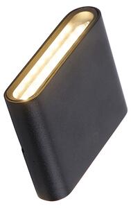 Nowoczesna lampa ścienna zewnętrzna czarna 11,5 cm z LED IP65 - Batt