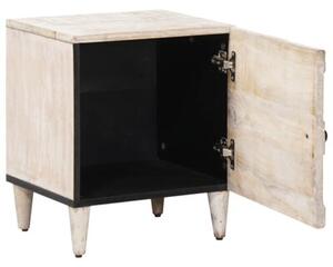 Szafka nocna 2 szt. biaÅy 40 x 33,5 x 46 cm drewno z mango
