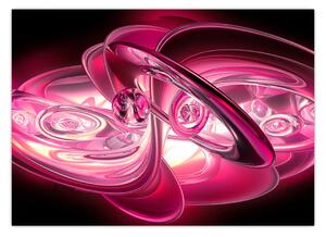 Obraz różowych fraktali (70x50 cm)