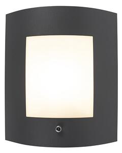 Lampa ścienna zewnętrzna antracytowa IP44 czujnik zmierzchu - Emmerald
