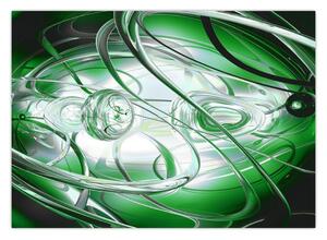 Zielony abstrakcyjny obraz (70x50 cm)