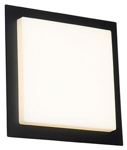Nowoczesna lampa sufitowa czarna kwadratowa z wbudowanym LED IP44 - Lys