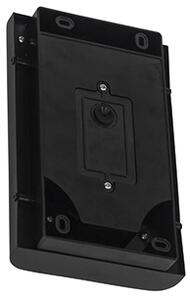 Lampa ścienna czarna z LED IP44 z czujnikiem ruchu - Khuvan