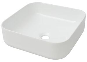 Umywalka ceramiczna kwadratowa 39x39x13,5 cm, biała