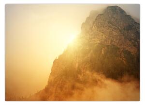 Obraz góry we mgle (70x50 cm)