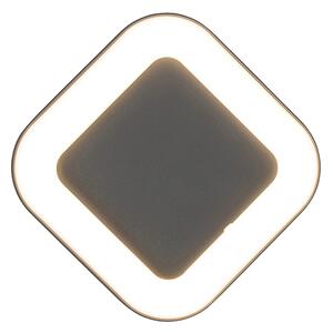 Lampa ścienna i sufitowa szara kwadratowa IP54 - Ariel