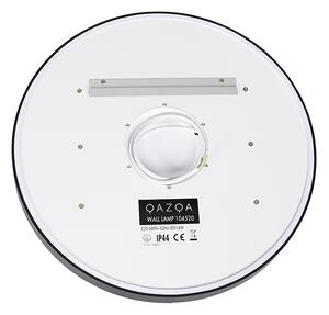 Lustro łazienkowe czarne 50 cm z LED, 3-stopniowe ściemnianie dotykowe, okrągłe - Miral