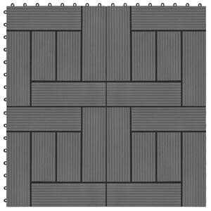 Płytki tarasowe, 22 szt., 30 x 30 cm, 2 m², WPC, czarne