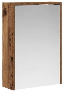 Szafka z lustrem do łazienki stare drewno 43 x 16 x 62.5 cm