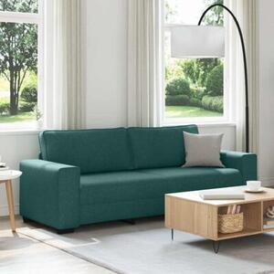 Sofa 3-osobowa, ciemnozielona, 220x77x82 cm, tkaninÄ