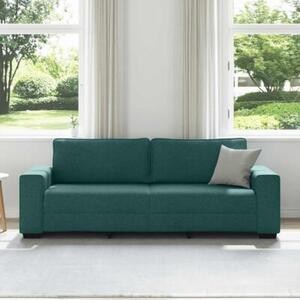 Sofa 3-osobowa, ciemnozielona, 220x77x82 cm, tkaninÄ