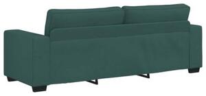 Sofa 3-osobowa, ciemnozielona, 220x77x82 cm, tkaninÄ