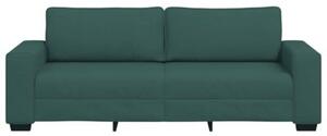 Sofa 3-osobowa, ciemnozielona, 220x77x82 cm, tkaninÄ