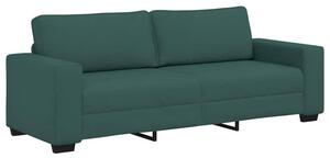 Sofa 3-osobowa, ciemnozielona, 220x77x82 cm, tkaninÄ