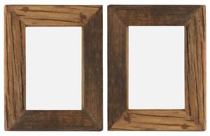 Ramki na zdjęcia, 2 szt., 25x30 cm, drewno z odzysku i szkło