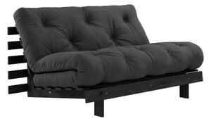 Ciemnoszara rozkładana sofa 140 cm Roots Black Night – Karup Design