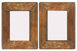 Ramki na zdjęcia, 2 szt., 23x28 cm, drewno z odzysku i szkło