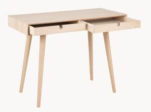 Wąskie biurko z drewna dębowego Century