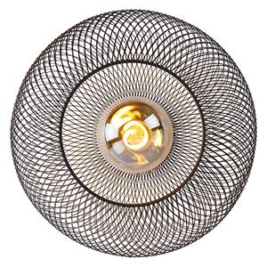 Nowoczesna lampa sufitowa czarna 30 cm - Mesh Ball